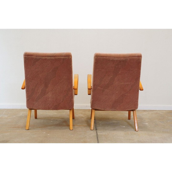 Image 1 of Pair of vintage beech armchairs by Jaroslav Šmídek, Czechoslovakia 1960