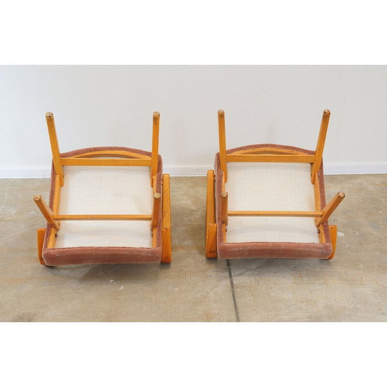 Image 1 of Pair of vintage beech armchairs by Jaroslav Šmídek, Czechoslovakia 1960