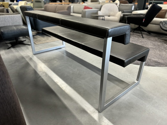 Image 1 of KFF Gate Dining Bench Black leather 180cm