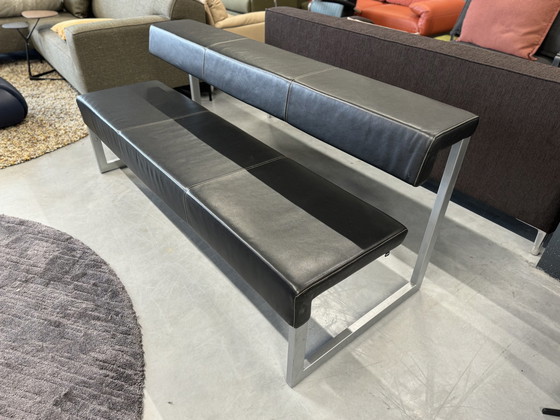 Image 1 of KFF Gate Dining Bench Black leather 180cm