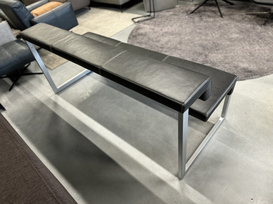 Image 1 of KFF Gate Dining Bench Black leather 180cm