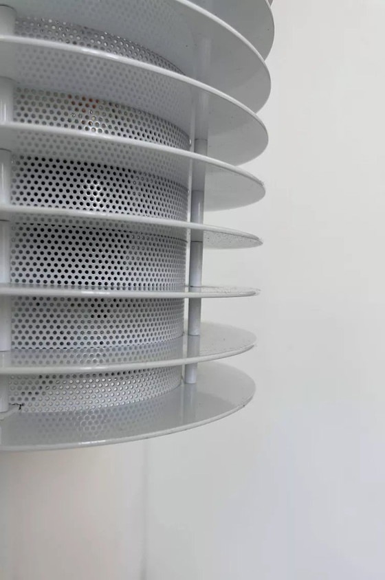 Image 1 of 2 apliques de pared de metal lacado en blanco, Borens, Suecia, 1980