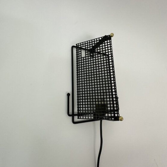 Image 1 of Mid-century Design Perforated Metal Wall Lamp by Tjerk Reijenga for Pilastro, Dutch Design, 1950s