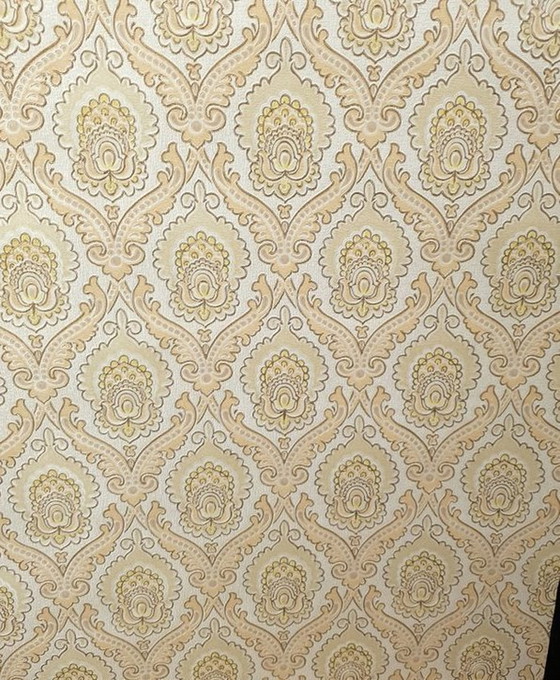 Image 1 of 13129 Vintage Baroque Textured Wallpaper 1970s