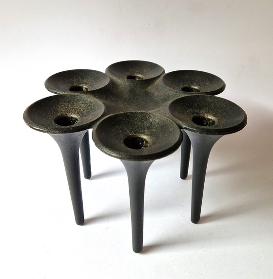 Image 1 of Christel and Christer Holmgren -Cast Iron Candlestick Hornblower