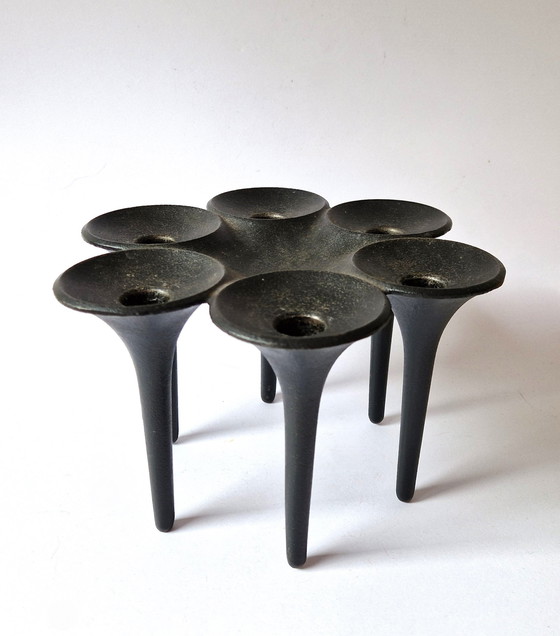 Image 1 of Christel and Christer Holmgren -Cast Iron Candlestick Hornblower