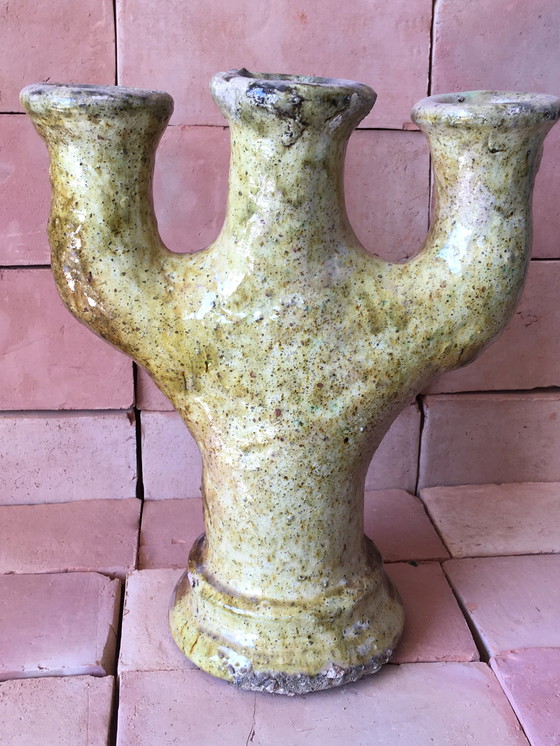 Image 1 of Tamegroute candlestick pottery