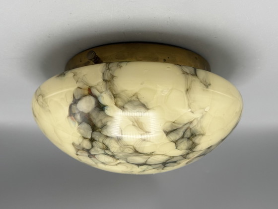 Image 1 of Art Deco Style Marbled Ceiling Light