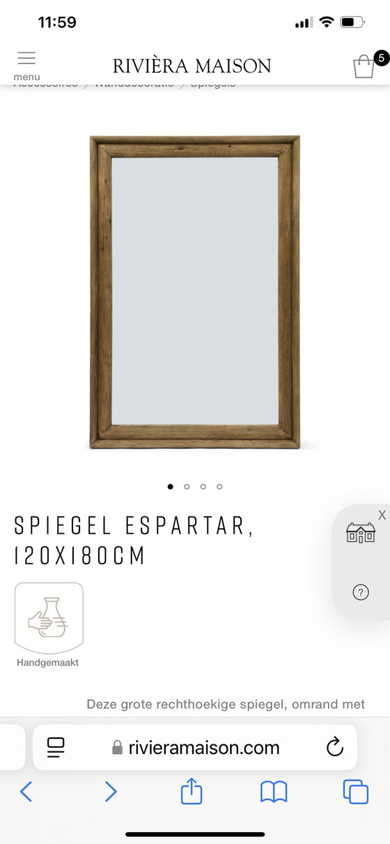 Image 1 of Large Mirror Riviera Maison