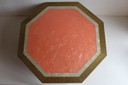 Table en laiton et fausses perles roses par Rodolfo Dubarry, Marbella 1970