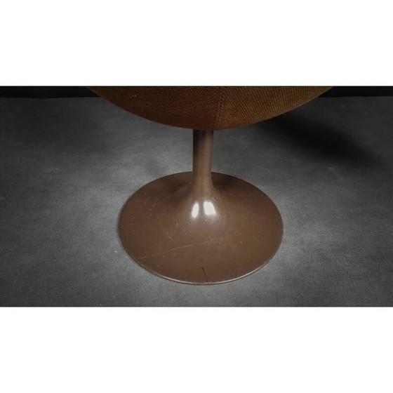 Image 1 of Pair of brown scandinavian armchairs by B. Johanson - 1960s