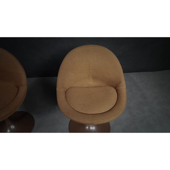 Image 1 of Pair of brown scandinavian armchairs by B. Johanson - 1960s