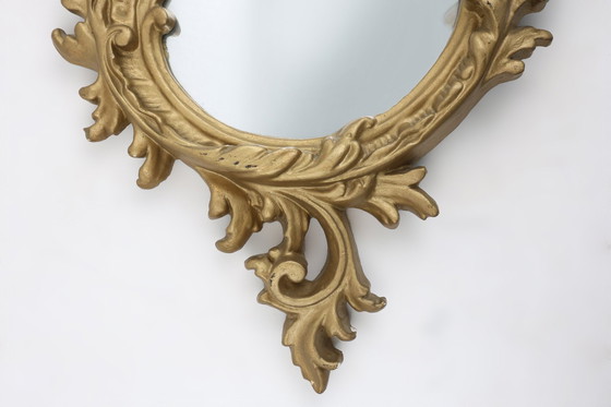 Image 1 of Specchio belga con cornice dorata del XX secolo in stile Luigi XV