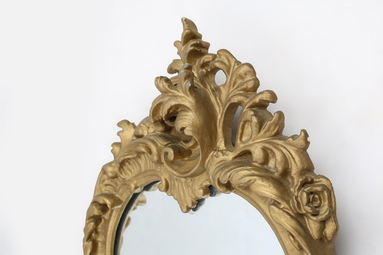 Image 1 of Specchio belga con cornice dorata del XX secolo in stile Luigi XV