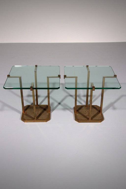 Peter Ghyczy Glass Side Tables 1970s Dutch Design Model T18