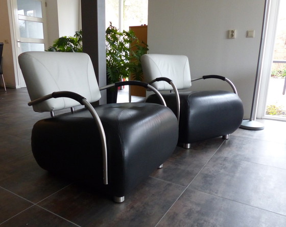 Image 1 of Like New Leather Design Armchairs