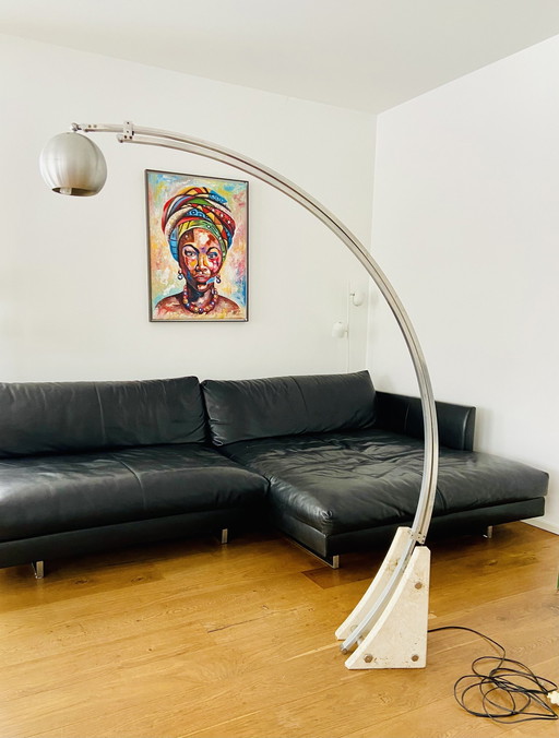 Harvey Guzzini style arc lamp (no certificate available)