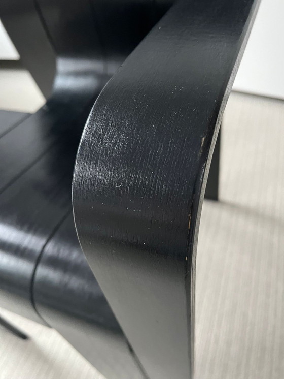 Image 1 of Silla de comedor Stripchair de Gijs Bakker para Castelijn, negro, años 70