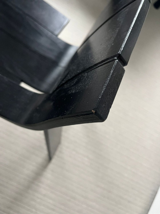 Image 1 of Silla de comedor Stripchair de Gijs Bakker para Castelijn, negro, años 70