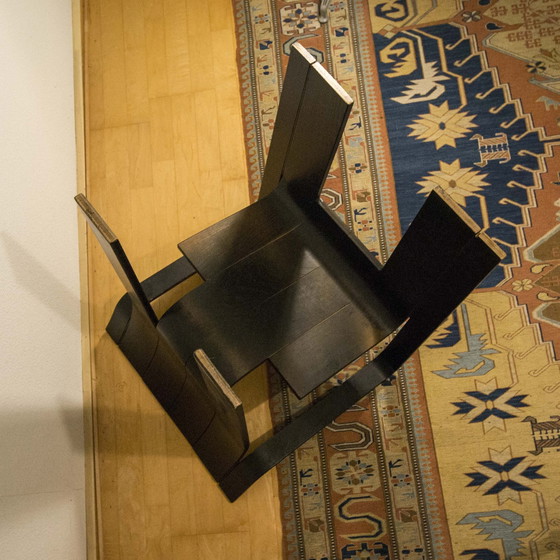 Image 1 of Silla de comedor Stripchair de Gijs Bakker para Castelijn, negro, años 70
