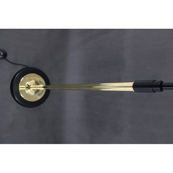 Image 1 of Pair of vintage glass and brass floor lamps by Kamenicky Senov, Czechoslovakia 1970