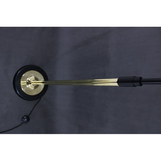 Image 1 of Pair of vintage glass and brass floor lamps by Kamenicky Senov, Czechoslovakia 1970