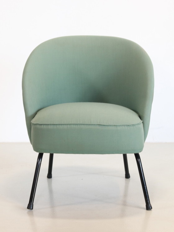 Image 1 of Fauteuil de cocktail vert vintage fauteuil club