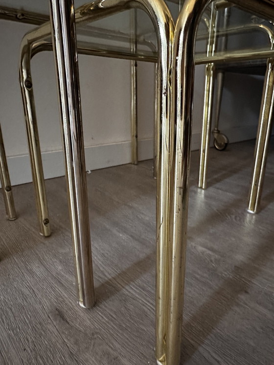 Image 1 of Mimi set Nesting tables brass