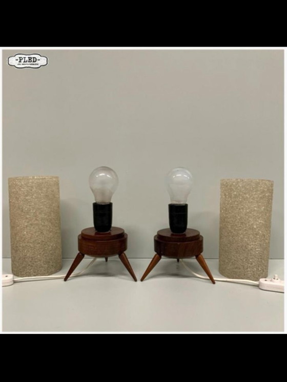 Image 1 of 2x Lampes de table Mid Century Pokrok Zilina