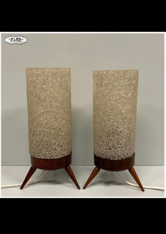 Image 1 of 2x Lampes de table Mid Century Pokrok Zilina