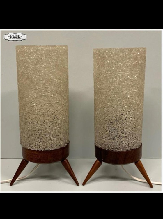 Image 1 of 2x Lampes de table Mid Century Pokrok Zilina