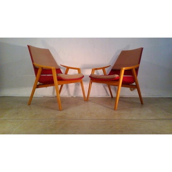 Image 1 of Set of 2 vintage Lounge Armchairs by Miroslav Navratil - 1960s