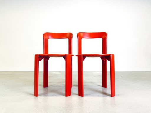 Set of 2 vintage chairs Bruno Rey Kusch & Co 1970s design new lacquered