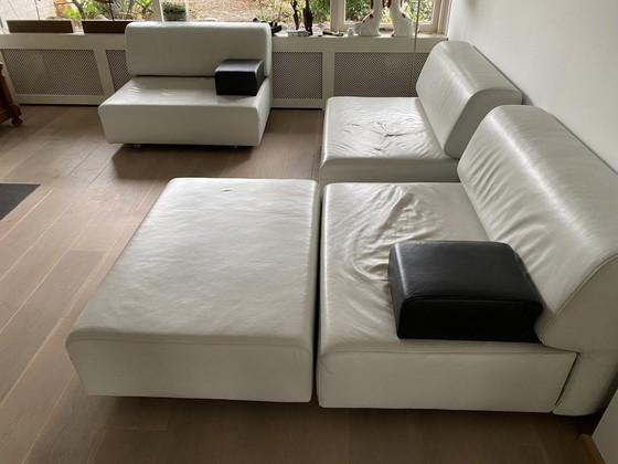 Image 1 of 3x Modular Seating Elements + Hocker Footstool + 2 Loose Armrests