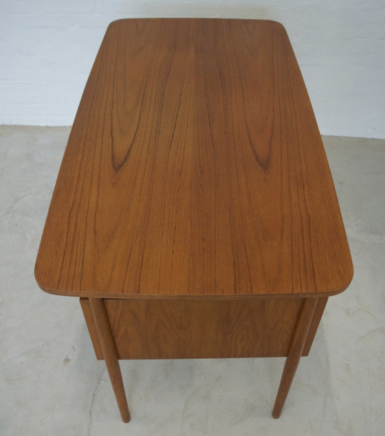 Image 1 of Danish Teak Desk By Gunnar Nielsen For Tibergaard.