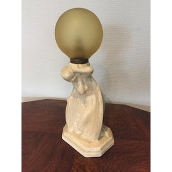 Image 1 of Lampada vintage in ceramica screpolata in stile art déco, 1930