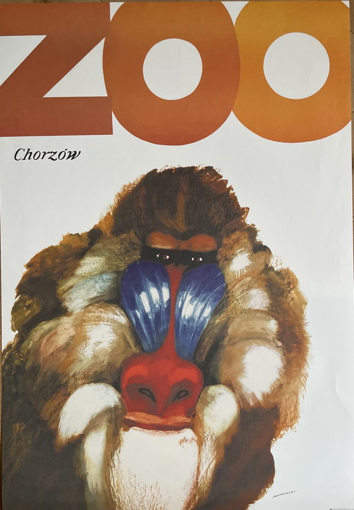 M. Mosinski, (1936-1998), ZOO, 1968, affiche no 36, édition officielle limitée à 500 exemplaires, imprimée en 2019