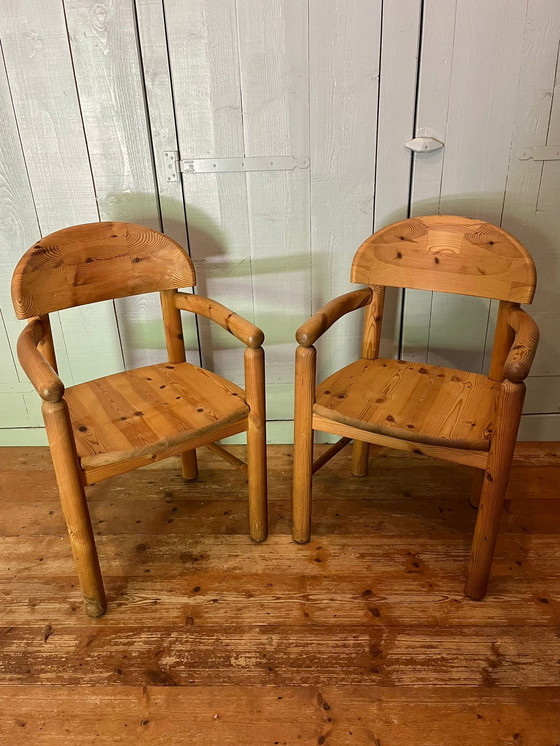 Image 1 of 2x Rainer Daumiller pine armchairs, Danish 1970