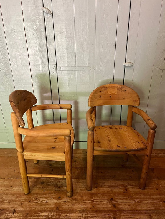 Image 1 of 2x Rainer Daumiller pine armchairs, Danish 1970