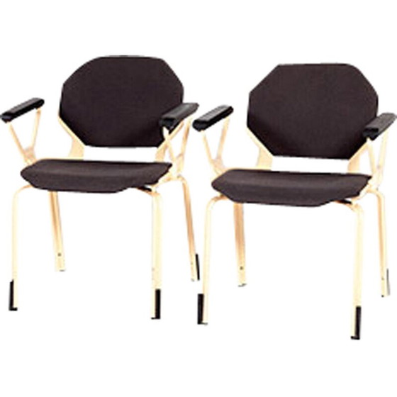 Image 1 of Pair of vintage office armchairs by Froscher for Sitform, 1970
