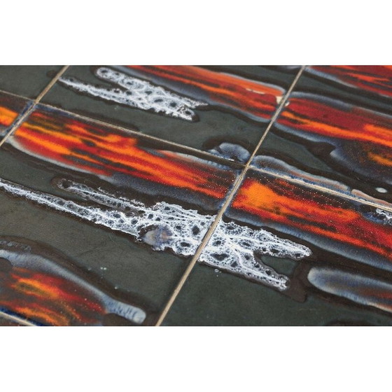 Image 1 of Vintage ceramic and chrome metal coffee table, 1960