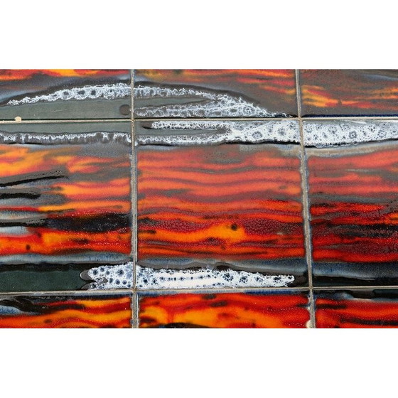 Image 1 of Vintage ceramic and chrome metal coffee table, 1960