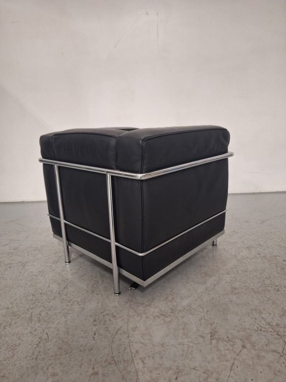 Image 1 of Cassina Lc 2 Le Corbusier Armchair, Black Leather