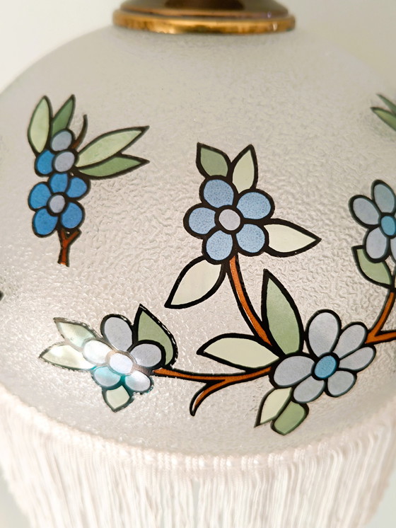 Image 1 of Colgante de vidrio con borlas de hilo de nailon