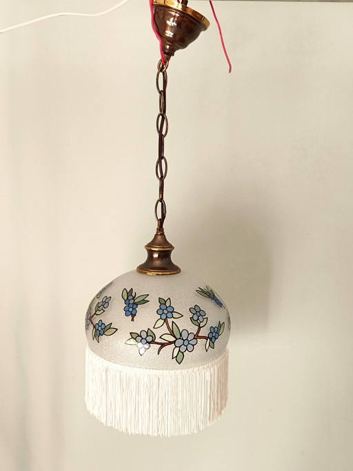 Glass Hanging Lamp with Nylon Thread Pendants