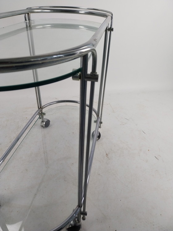 Image 1 of Vintage bar cart chrome