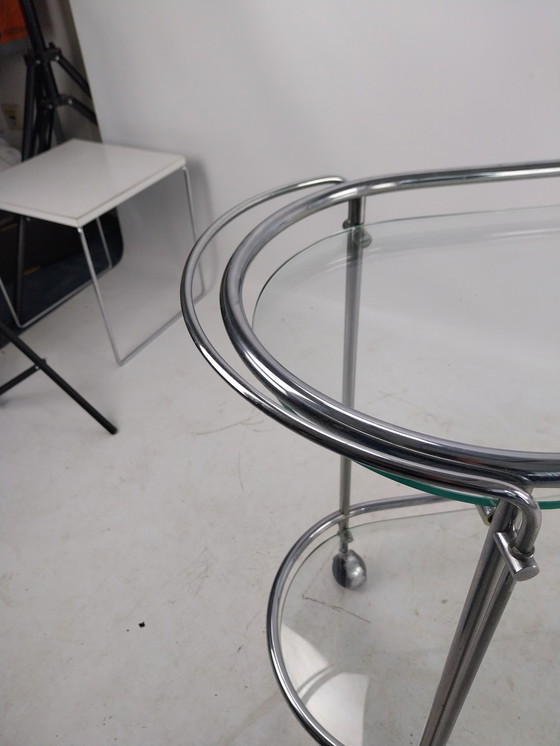 Image 1 of Vintage bar cart chrome