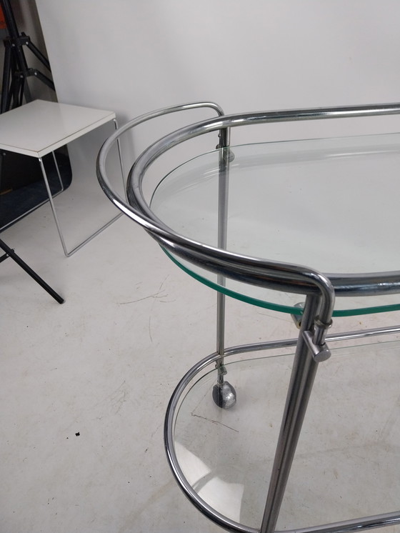 Image 1 of Vintage bar cart chrome