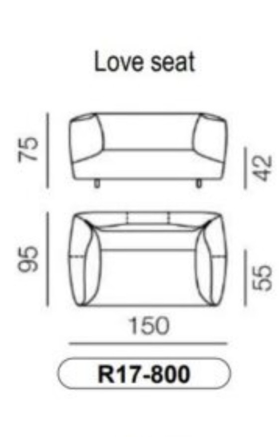 Image 1 of Leolux Pode Marv love seat