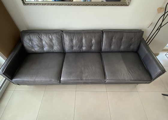 Image 1 of Mondo leather sofa incl. ottoman in anthracite